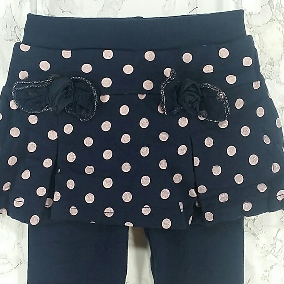 SALE***Navy blue pink polka dots skort.  Kids   :) - Picture 4 of 5