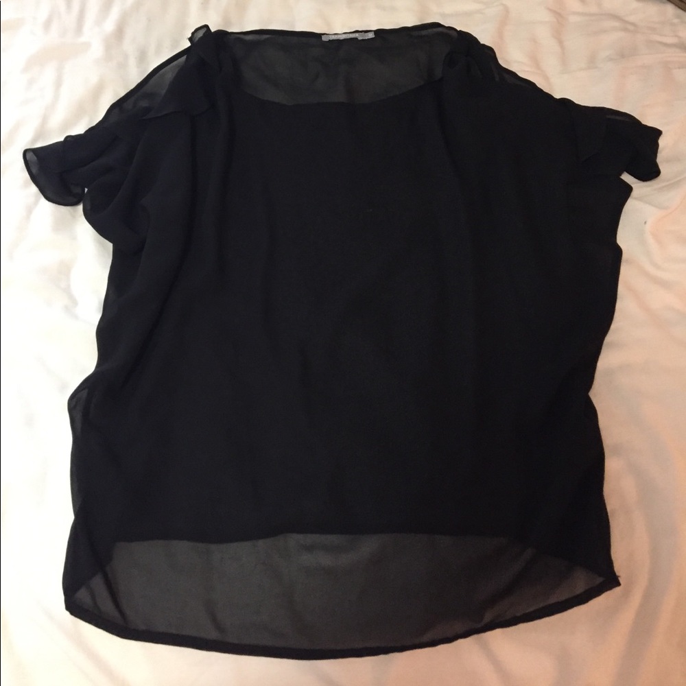 Tramontana Transparent black blouse