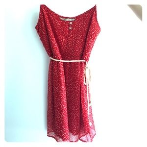 Zara red polka dot sun dress