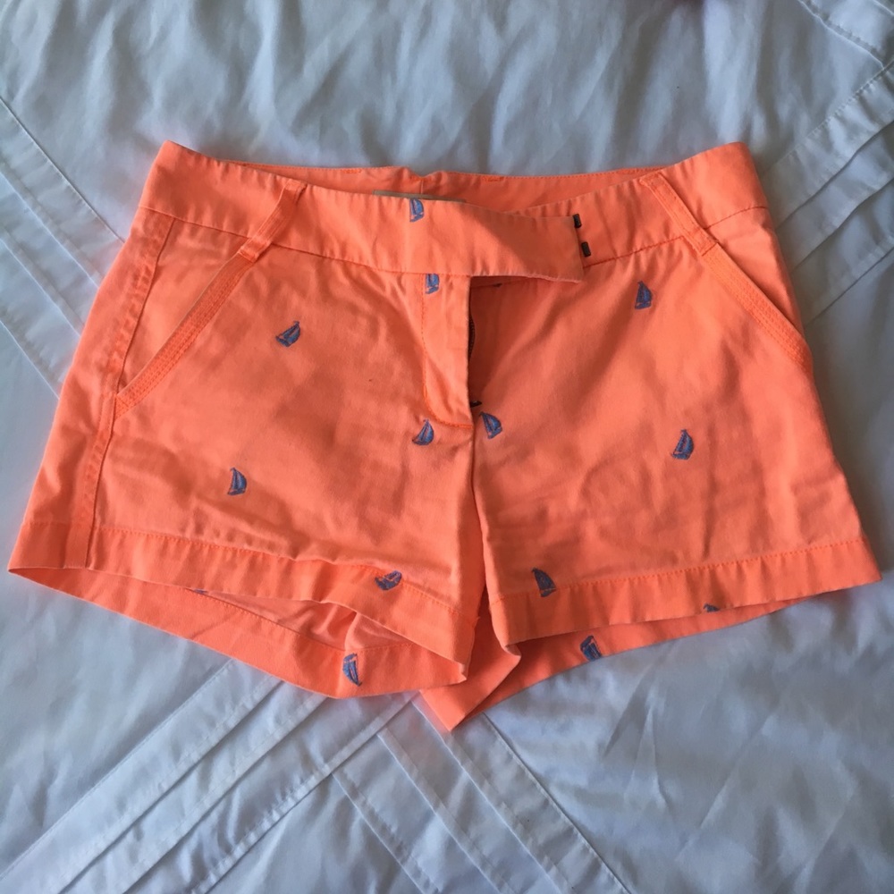 J.Crew Chino Shorts with Embroidered Sailboats