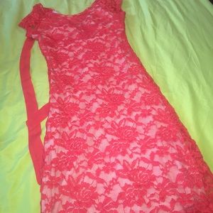 Lace/Silk Underlay Dress😍