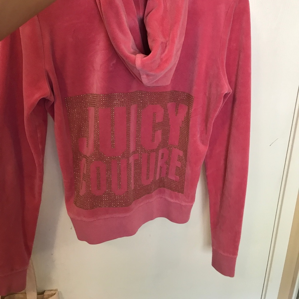 Juicy Couture, velvet zip up sweat jacket