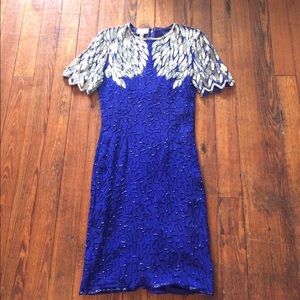 Beaded, Sequin Silk Vintage Dress