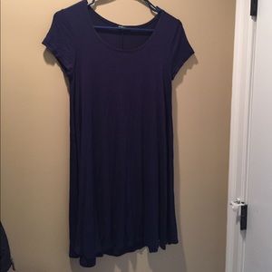 Loose flowy dress, navy blue