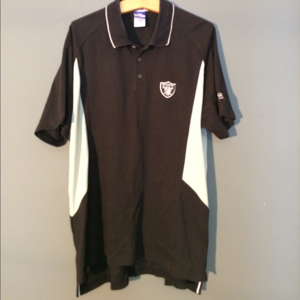 🏈Raiders NFL team apparel Sz L Silver/black hi/lo