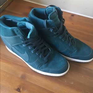 Teal Nike Suede/Leather Wedge Dunks 12M