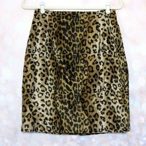 Vintage Rena Rowan Leopard Print Skirt