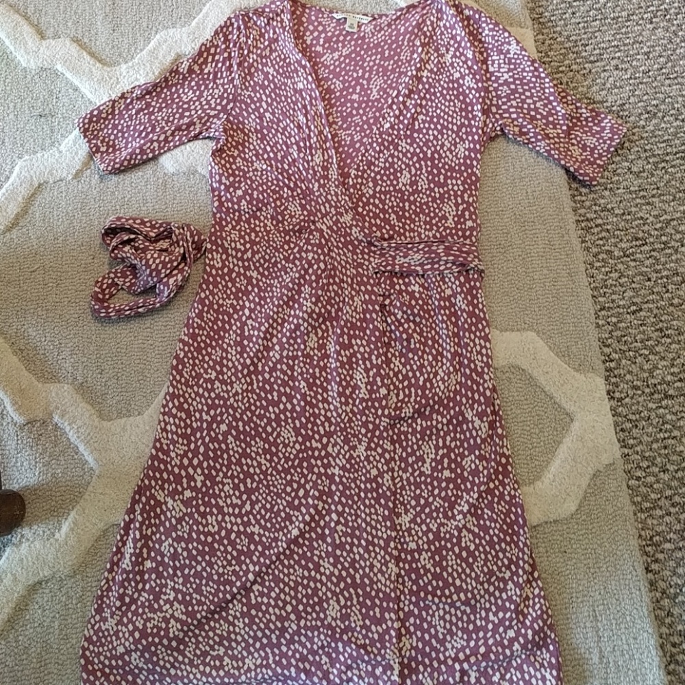 Banana republic wrap dress, purple