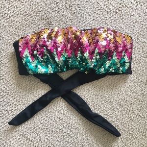 Victoria's Secret Sequin Bandeau Bikini Top