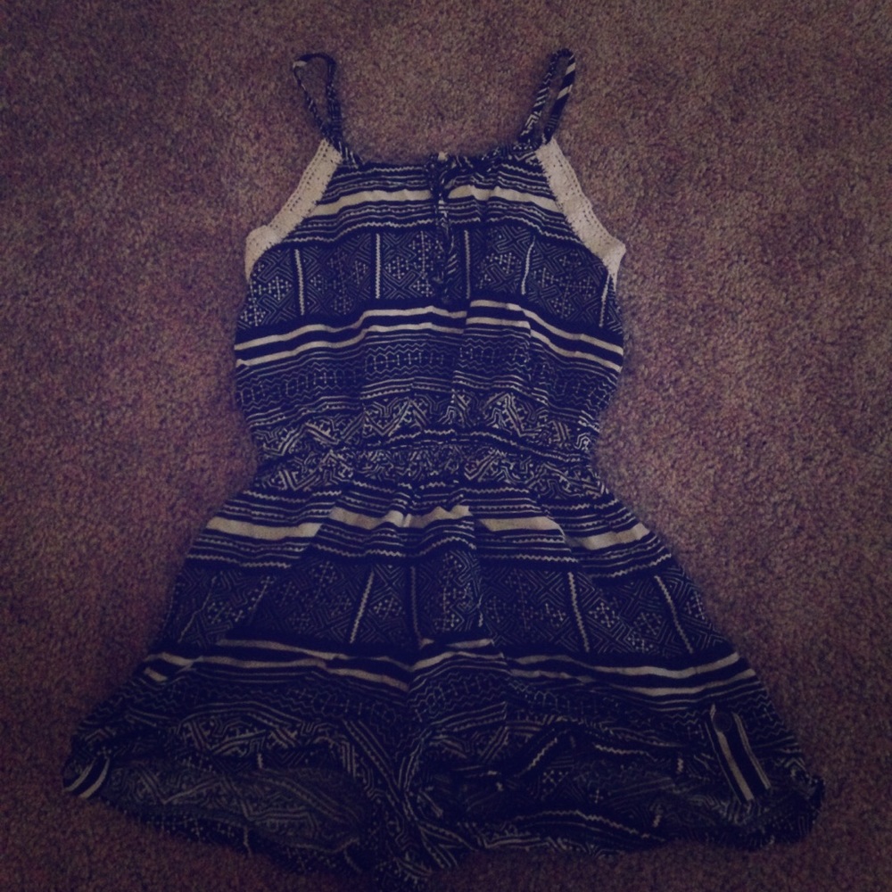 Black and White pattern Romper
