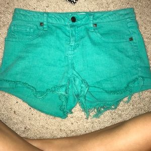 Green shorts w/ stud details