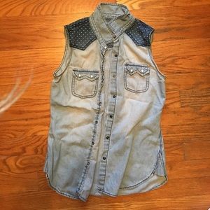 Light wash jean coverup