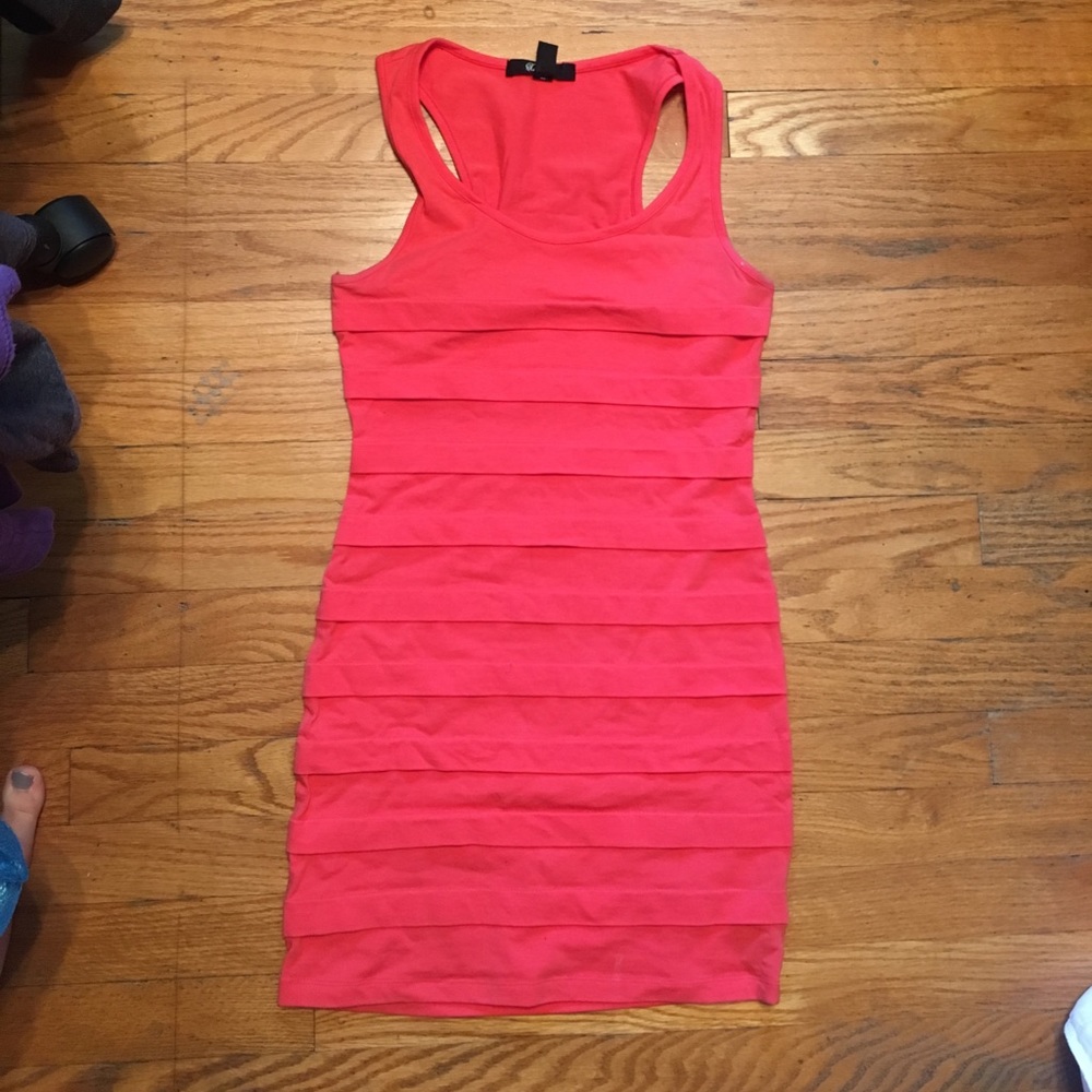 dark orange tight dress