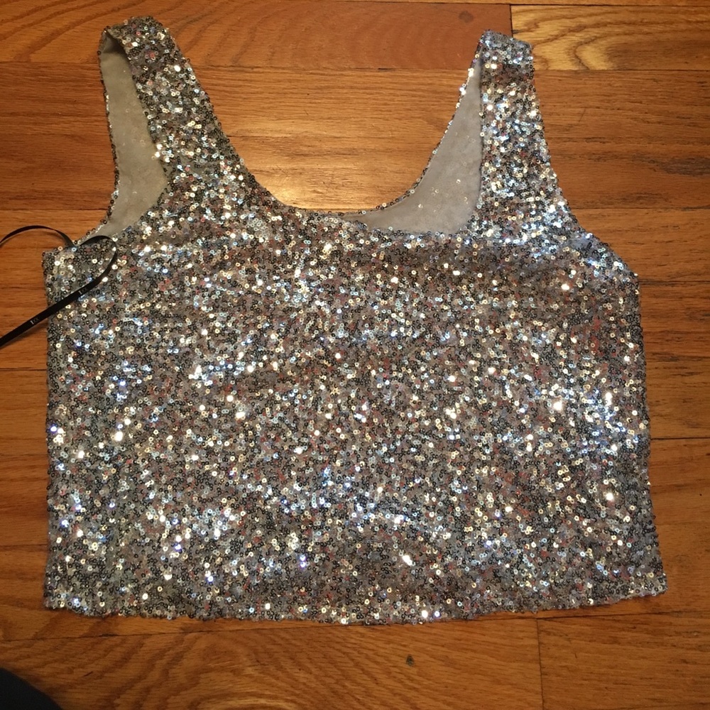 glittery crop top
