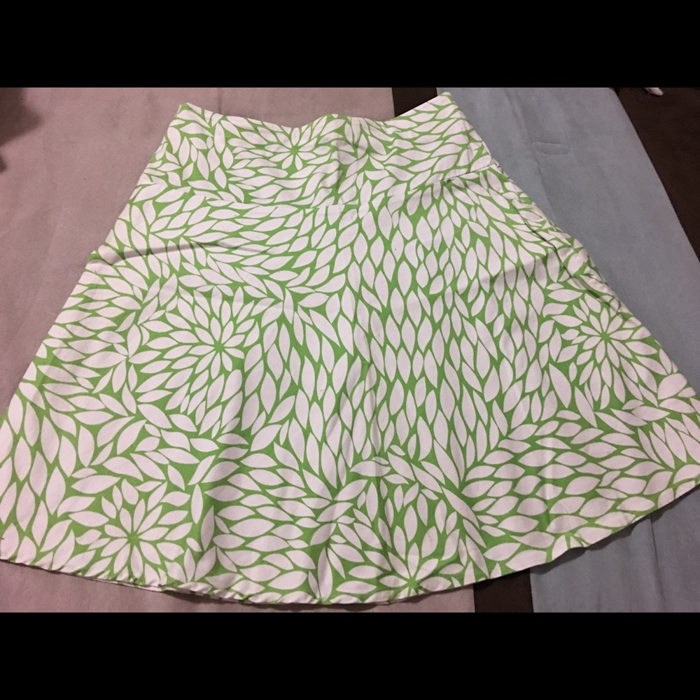 A-line Leaf print Skirt