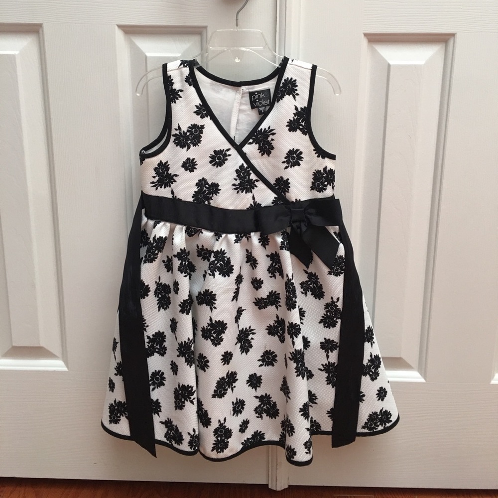 Black and white little girl dress