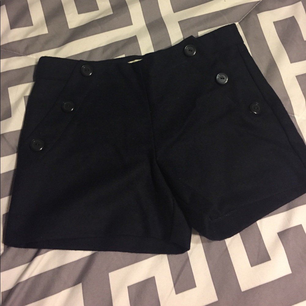 Girls navy blue wool shorts