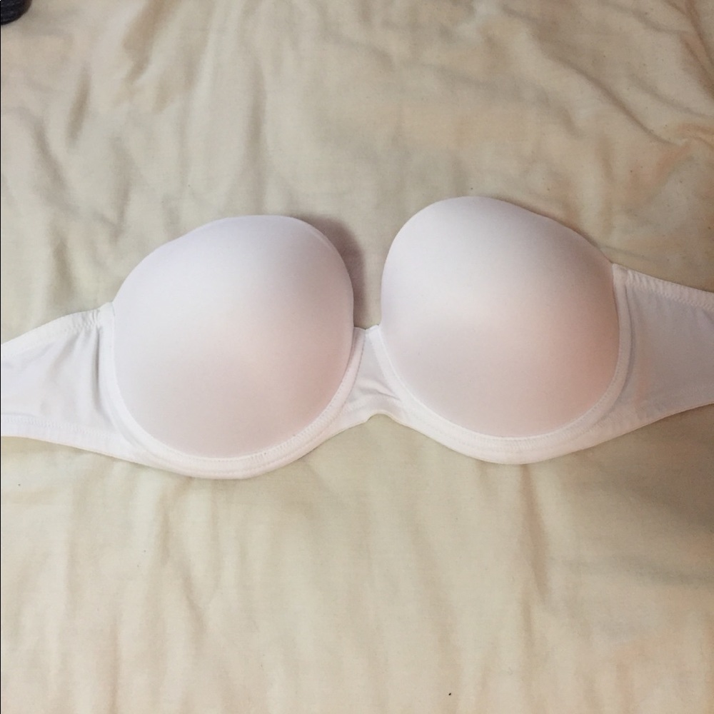 VS pink strapless bra.