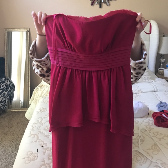RED PEPLUM BCBG GOWN - Picture 5 of 5
