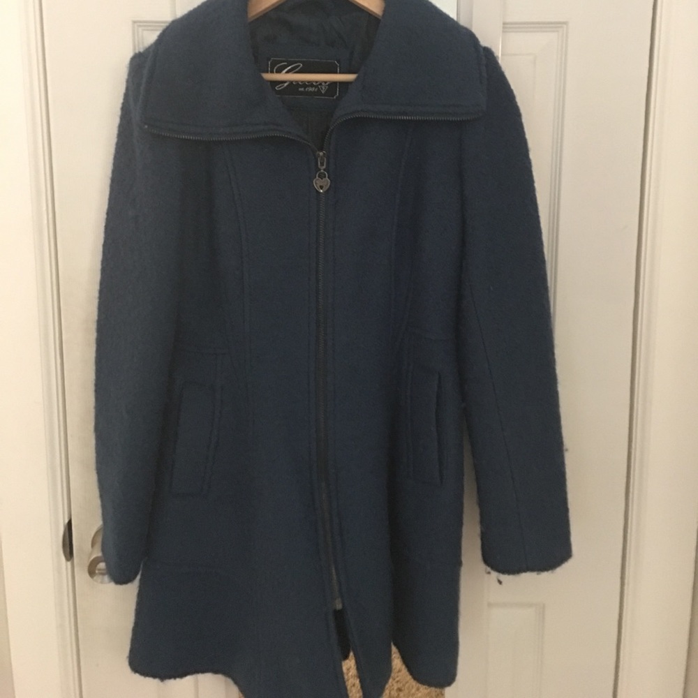 Guess Teal Mid length coat