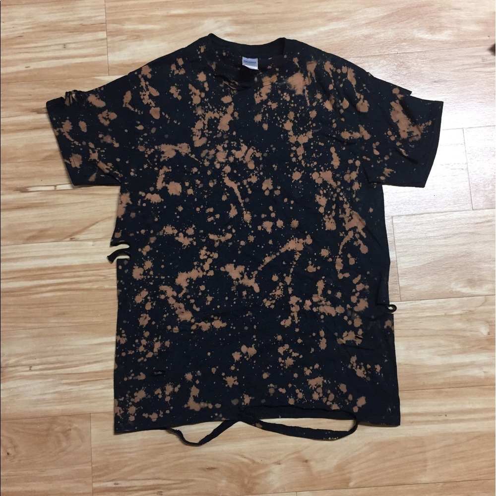 💯✂️Making Distressed, bleached and paint shirts