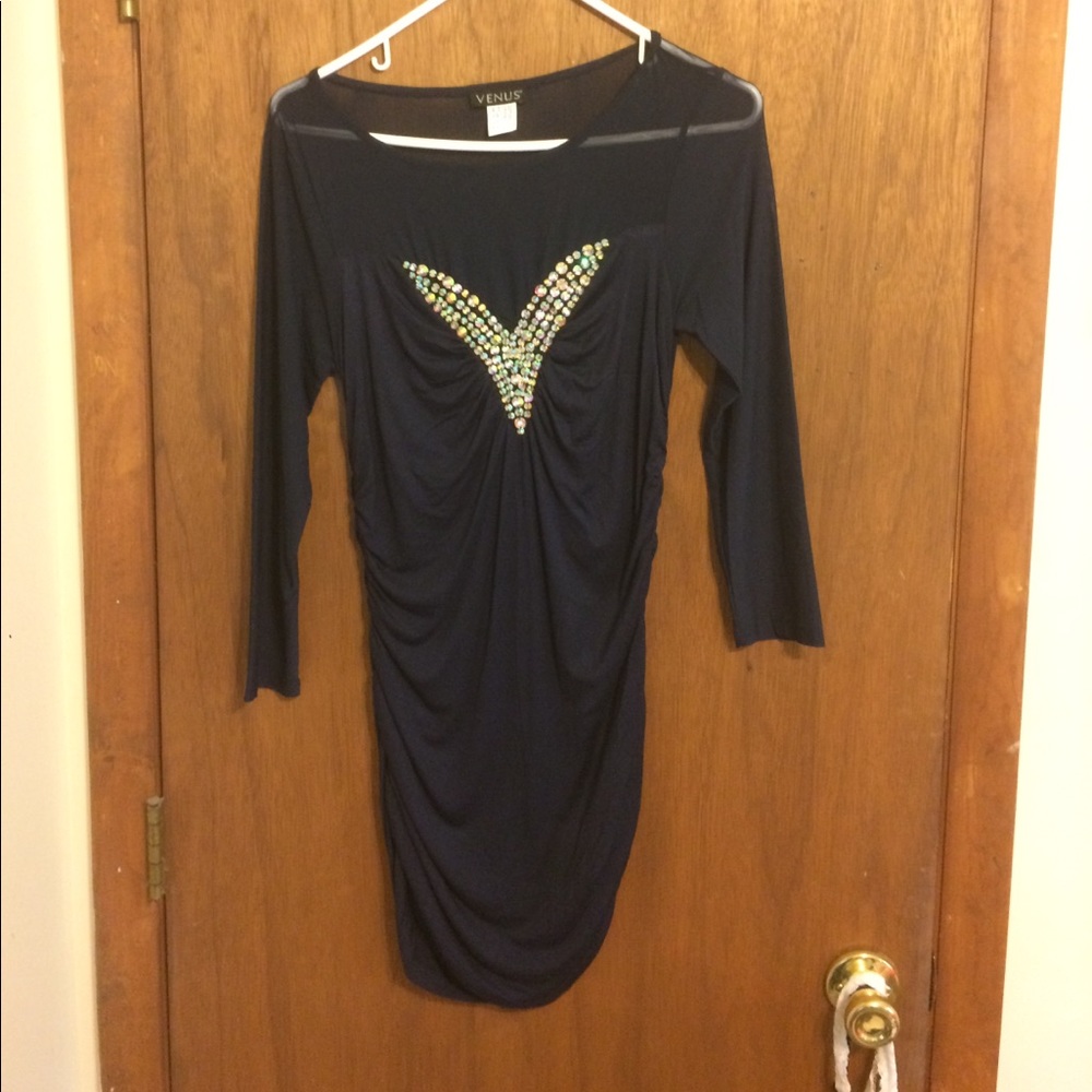Venus mesh blue shirt