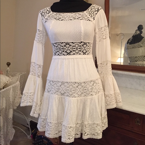 GUC Free People frills and large lace dress FIRM - Picture 2 of 5