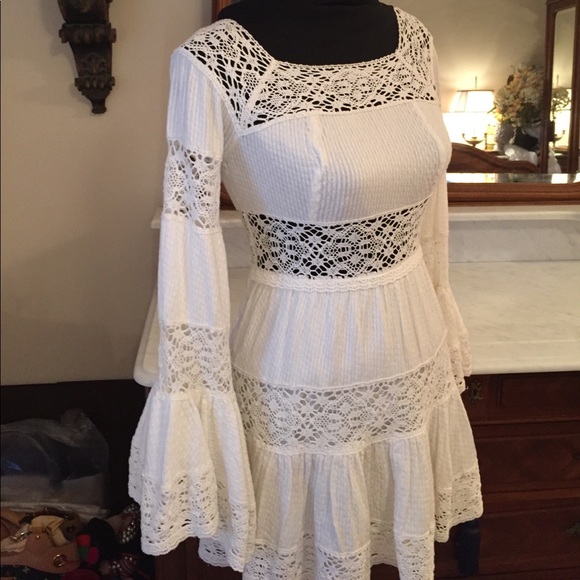 GUC Free People frills and large lace dress FIRM - Picture 3 of 5