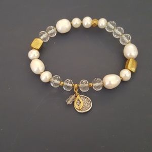 Silpada pearl & glass bead bracelet