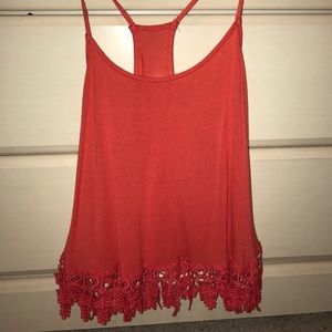 pinkish/ red flowy top