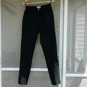 Black Suede lined pants ladies