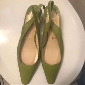 Louboutin Kitten Heel Slingbacks