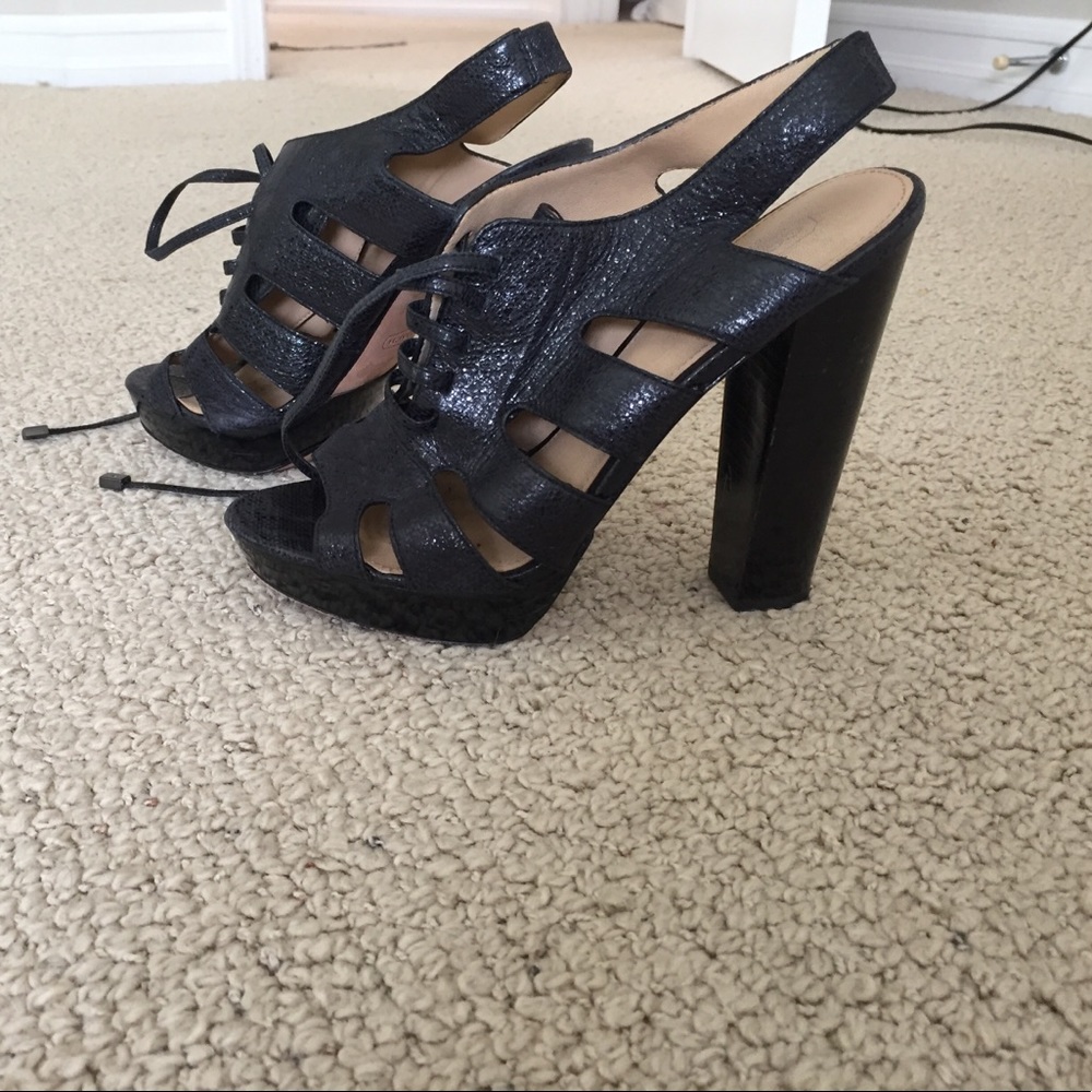 Coach leather high heels 7.5 size