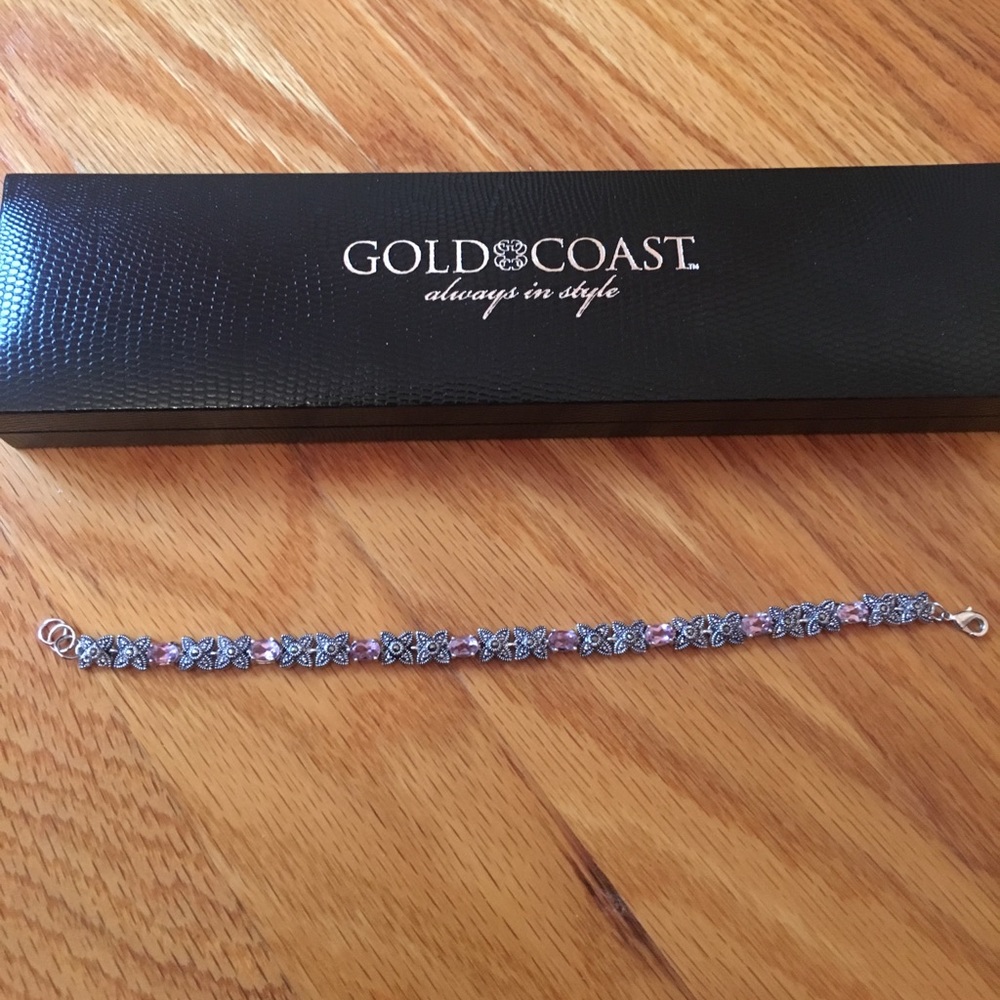 Lavender jewel platinum plated bracelet - Picture 1 of 4