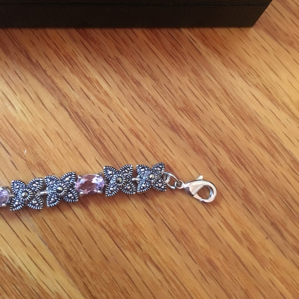 Lavender jewel platinum plated bracelet - Picture 3 of 4