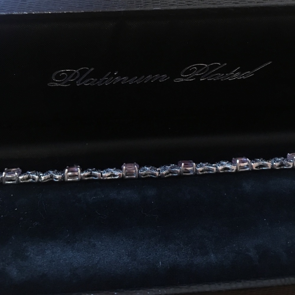 Lavender jewel platinum plated bracelet - Picture 4 of 4