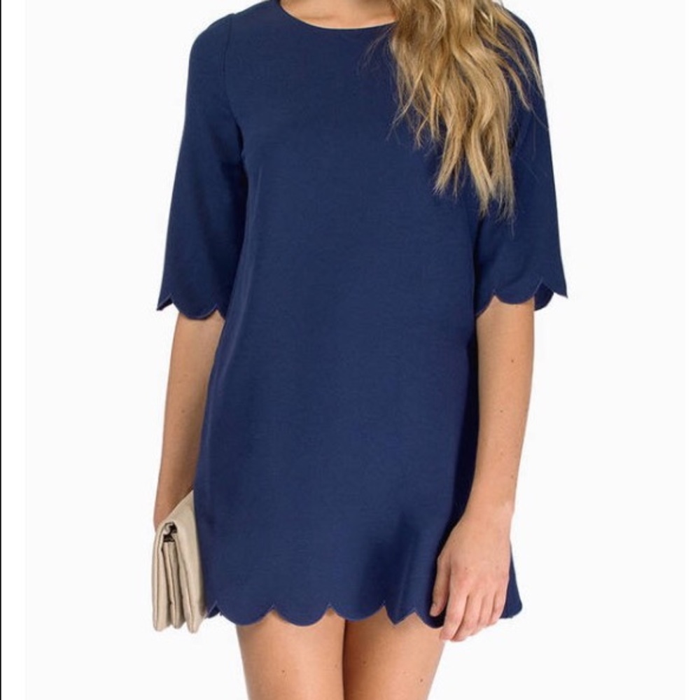 NAVY SHIFT DRESS | Tobi