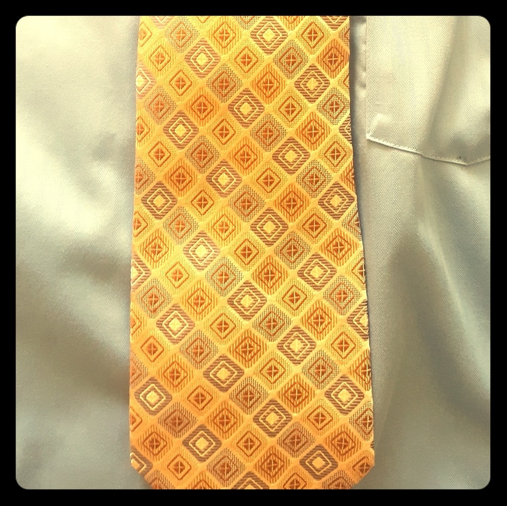 Blue and Gold pattern tie