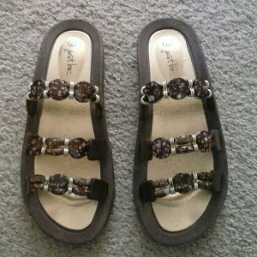 Just Be Slip On Beaded Sandal