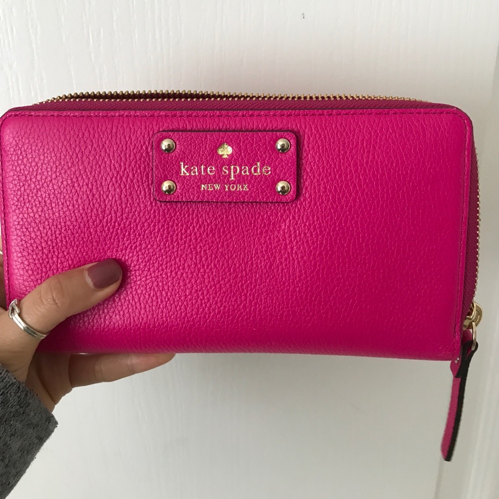 Hot pink Kate Spade wallet