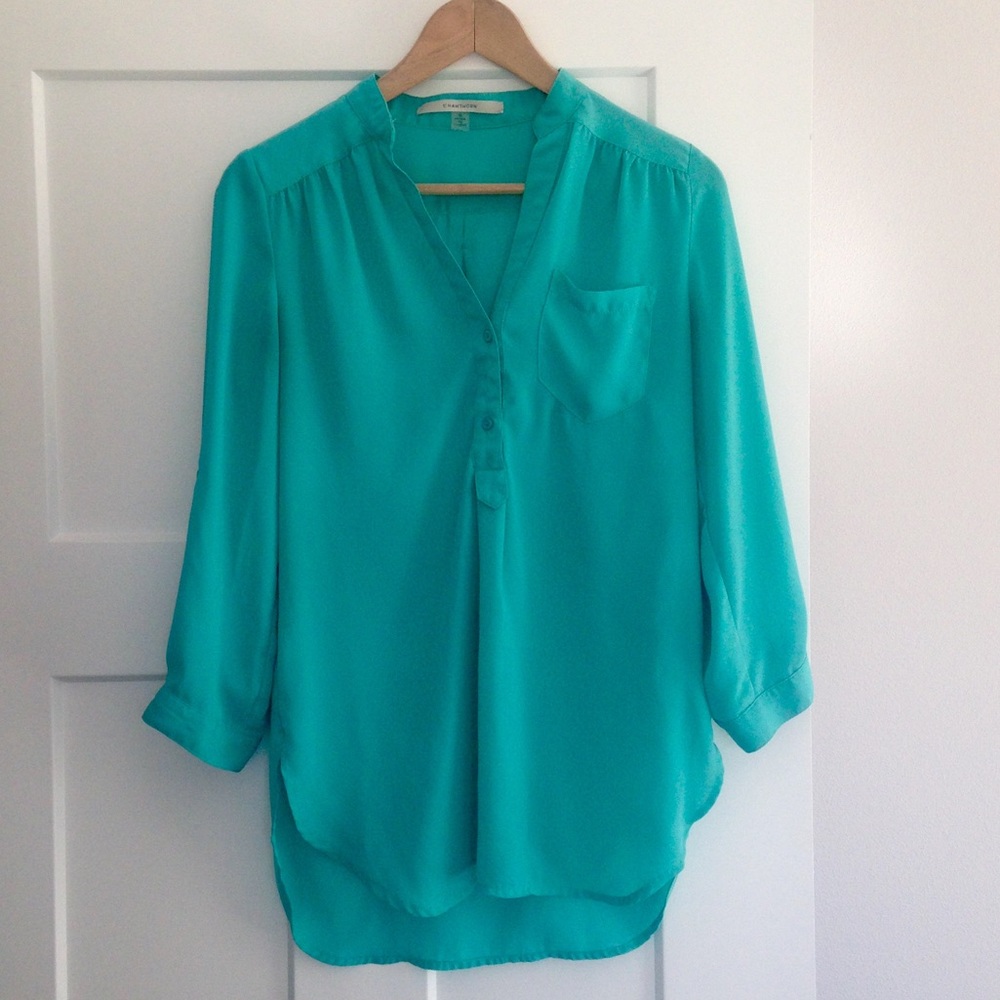 41Hawthorn Colibri Solid Tab Sleeve Blouse, size S