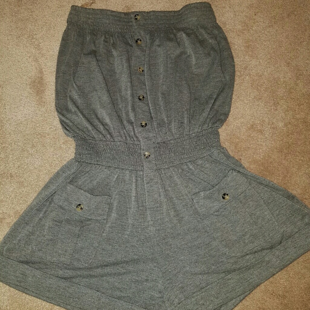 Heather Gray Romper