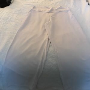 White wide leg, cropped pants