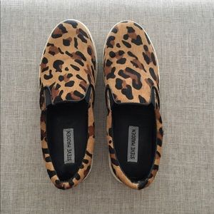 Steve Madden Calf Hair Slip On Sneakers