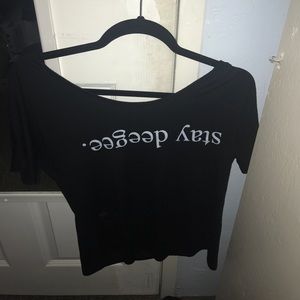 DELTA GAMMA BLACK TSHIRT STAY DEEGEE