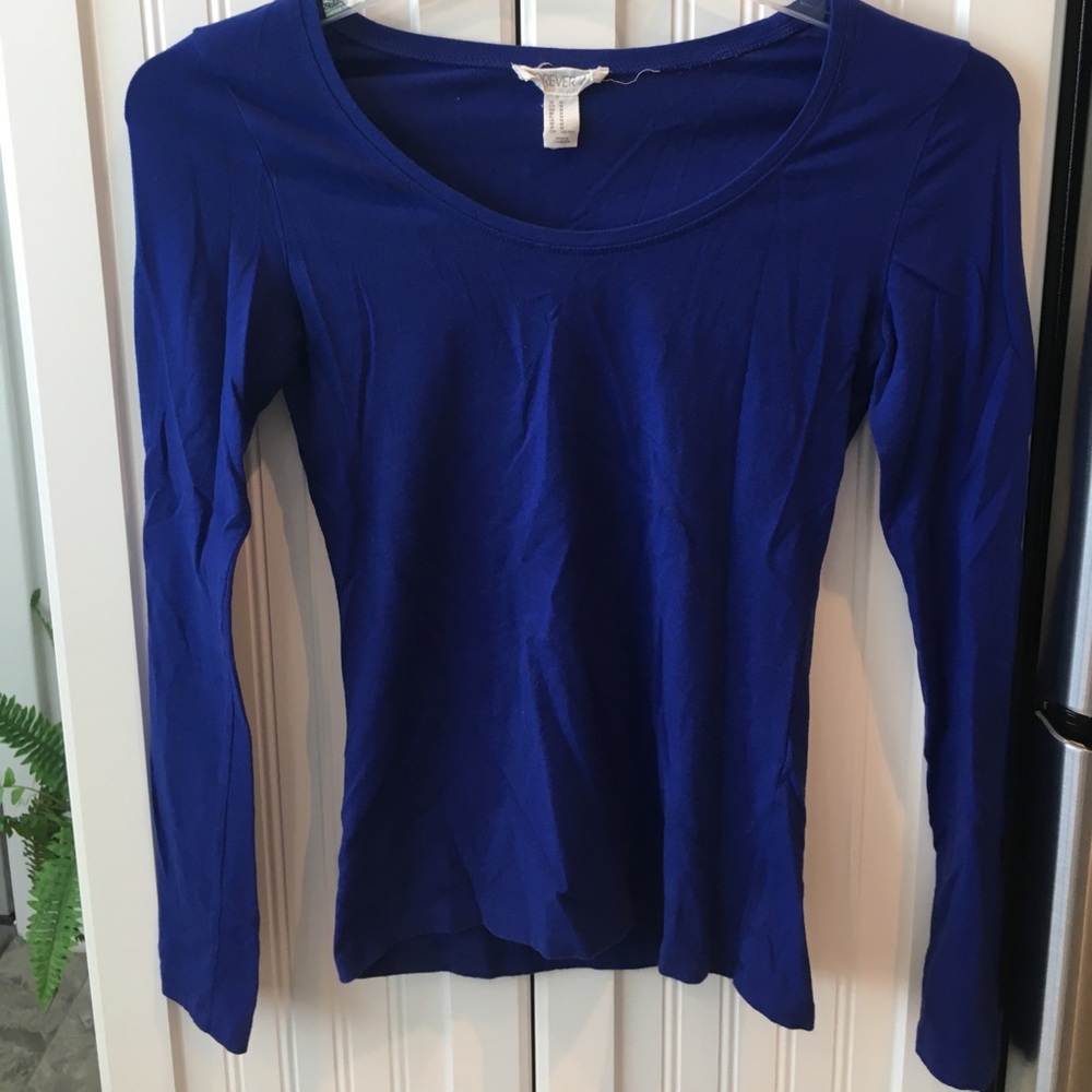 Forever 21 Blue Long Sleeved Tee