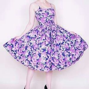 Bernie Dexter purple flower pinup dress 1x plus