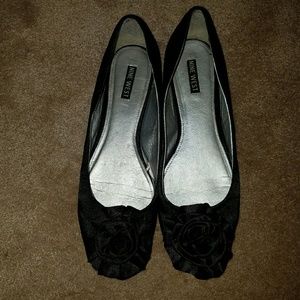 Black Nine West Flats