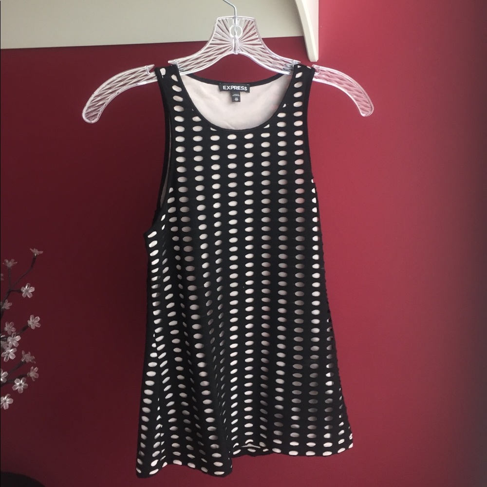 Express black and cream tank