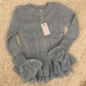 NWT Endless Rose Peplum Sweater